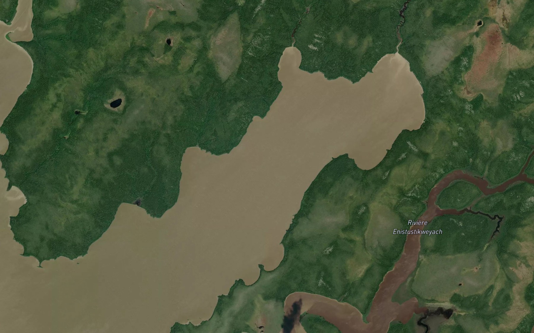 Satellite map of the Baie Kapichiwashahach