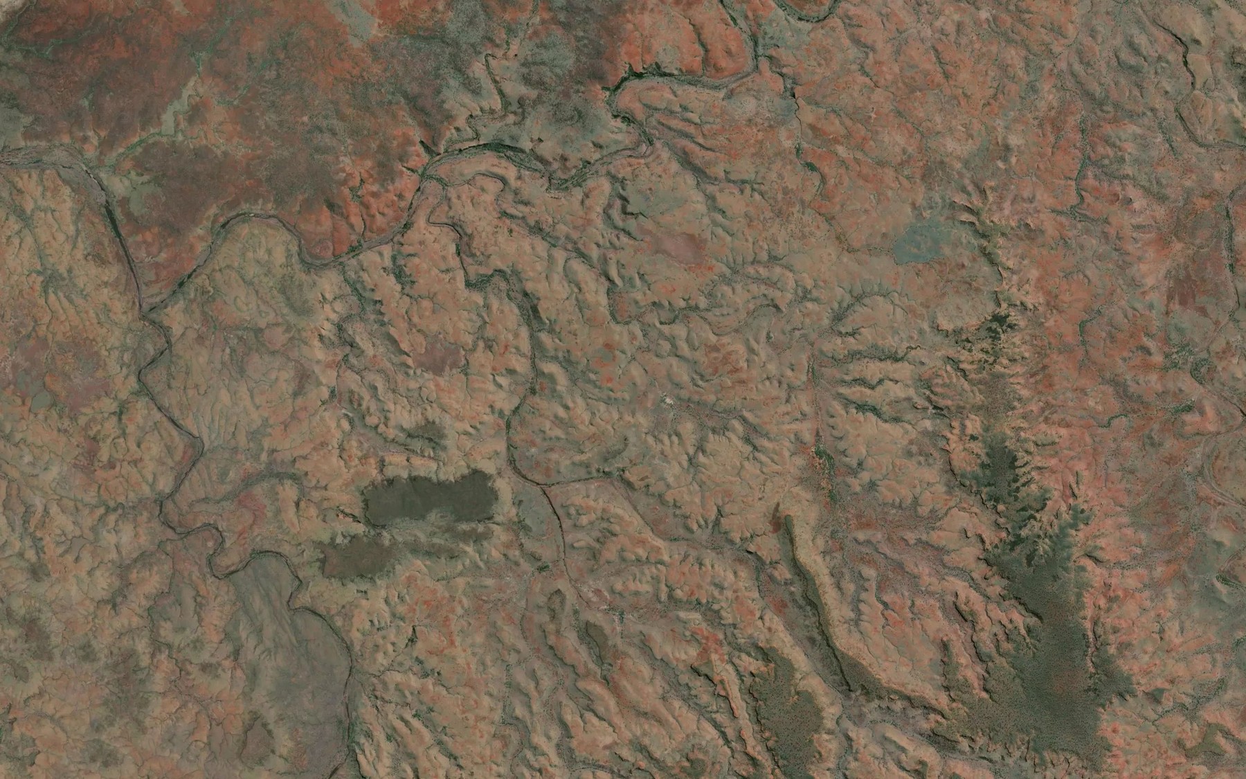 Satellite map of the Brown Creek