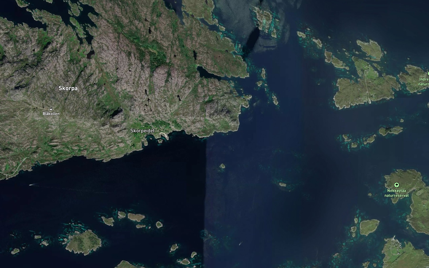 Satellite map of the Brendevika