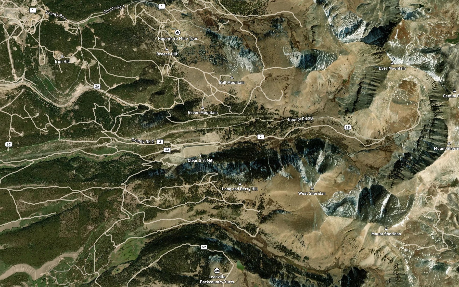 Satellite map of the Black Cloud Tailings Pond