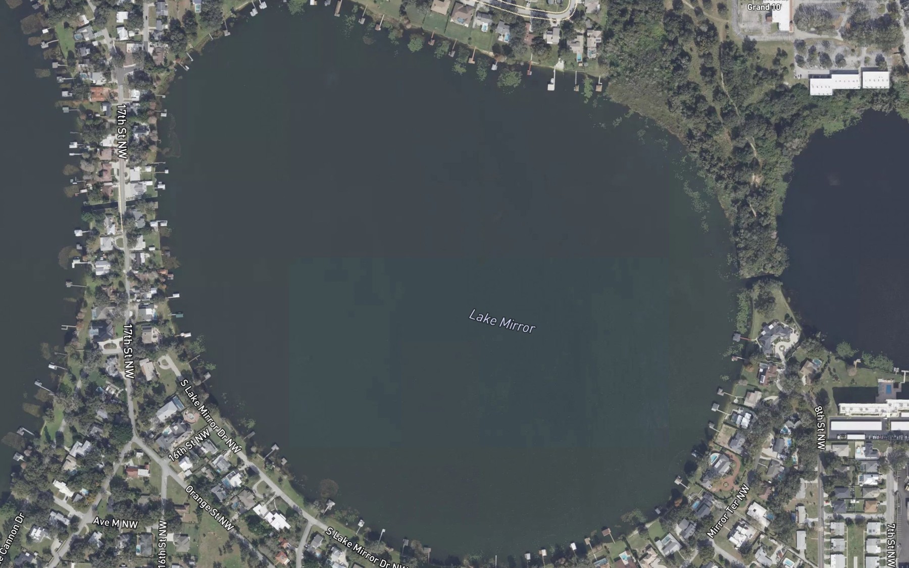 Satellite map of the Lake Mirror