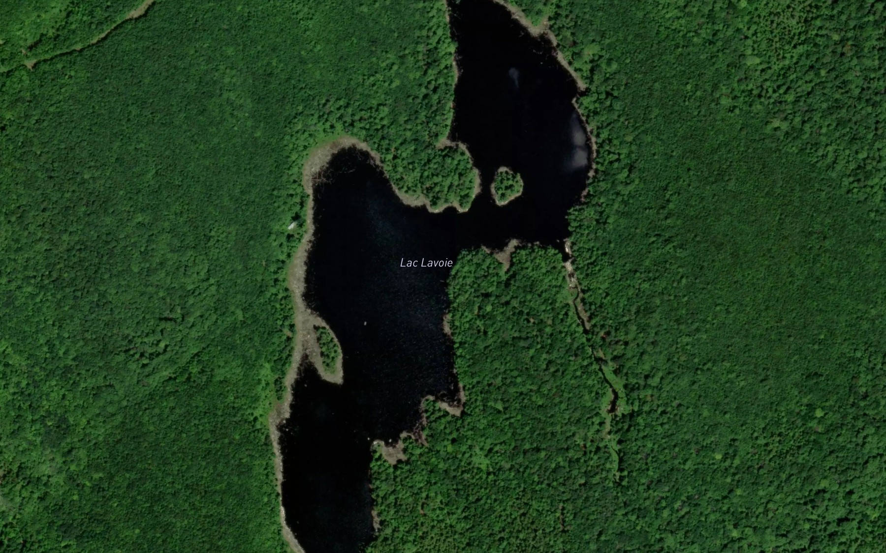 Satellite map of the Lac Lavoie