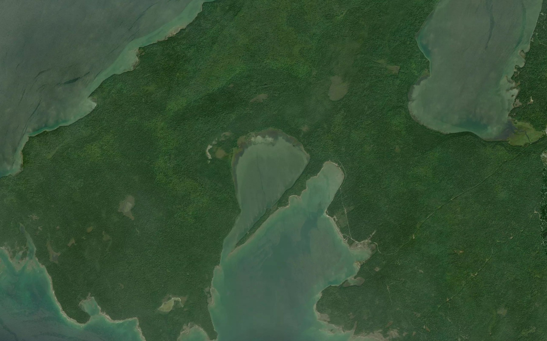 Satellite map of the Wanoshkang Bay