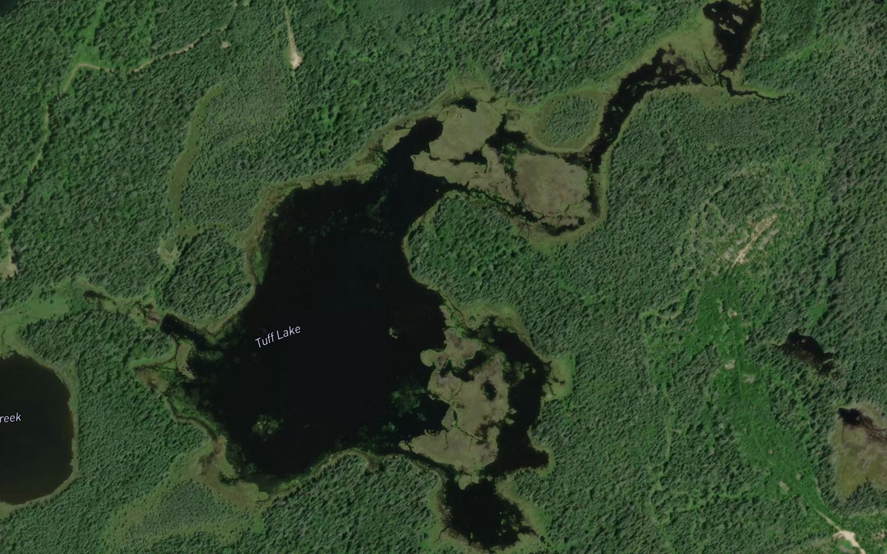 Satellite map of the Tuff Lake