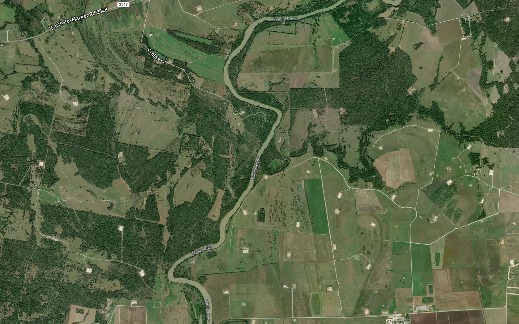 Satellite map of the Negro Creek
