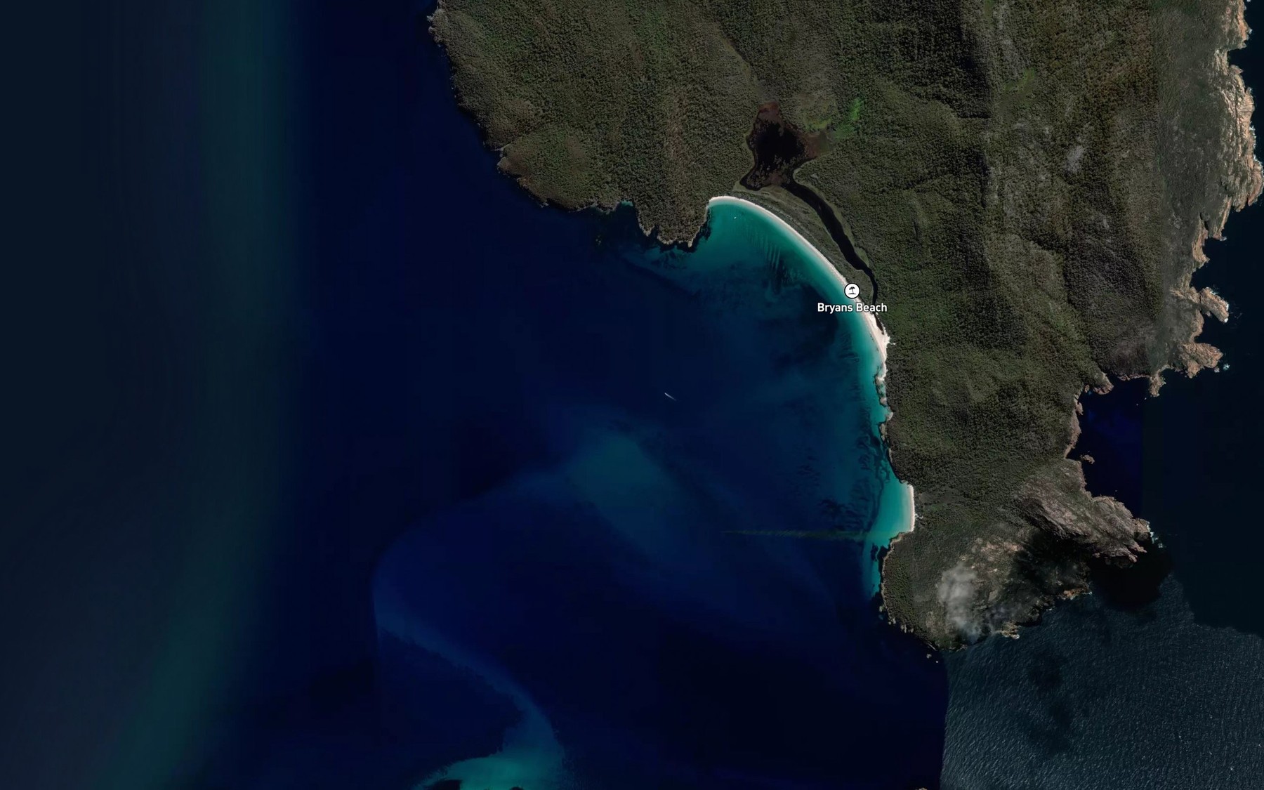Satellite map of the Bryans Corner