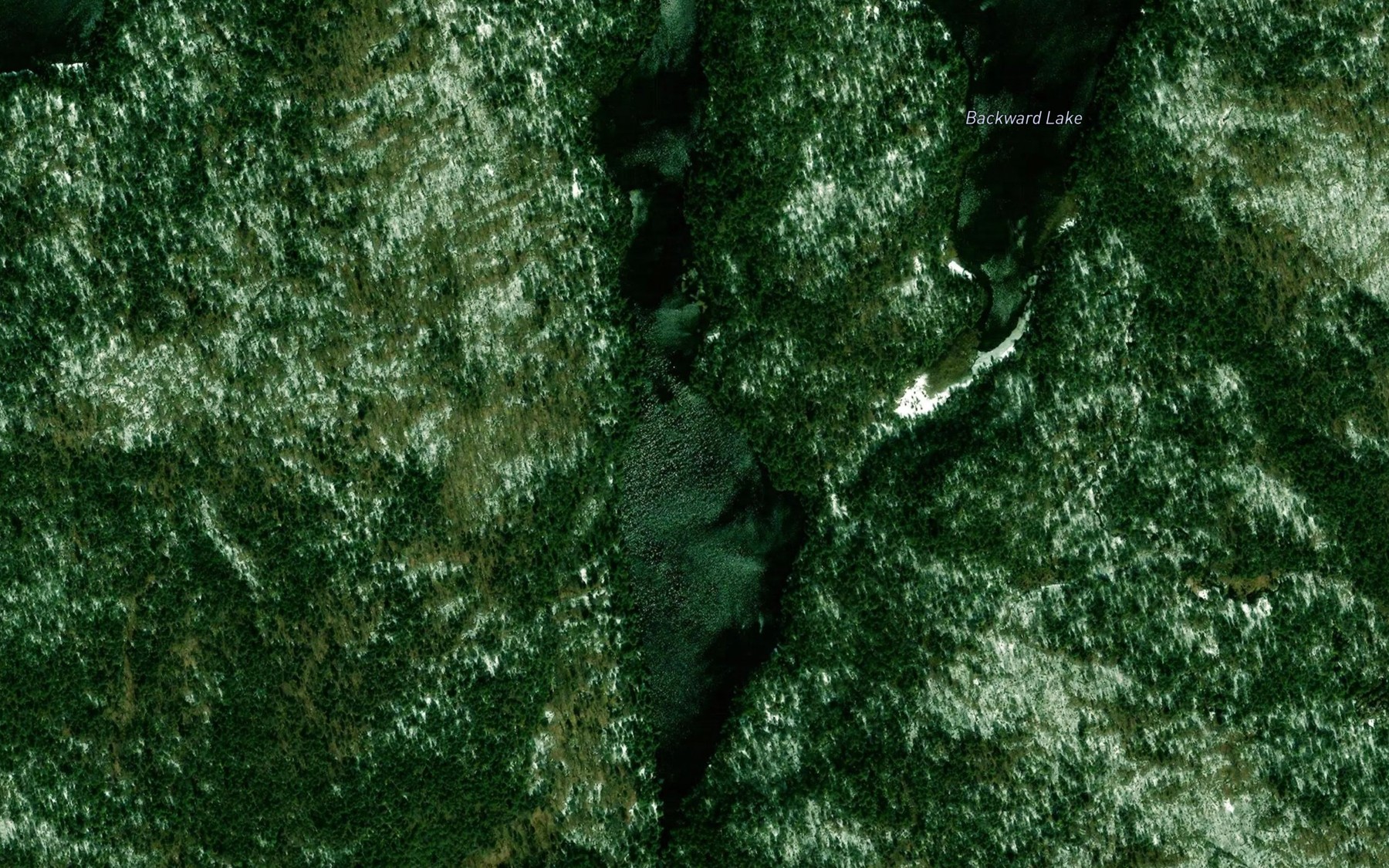 Satellite map of the Good Fortune Lake