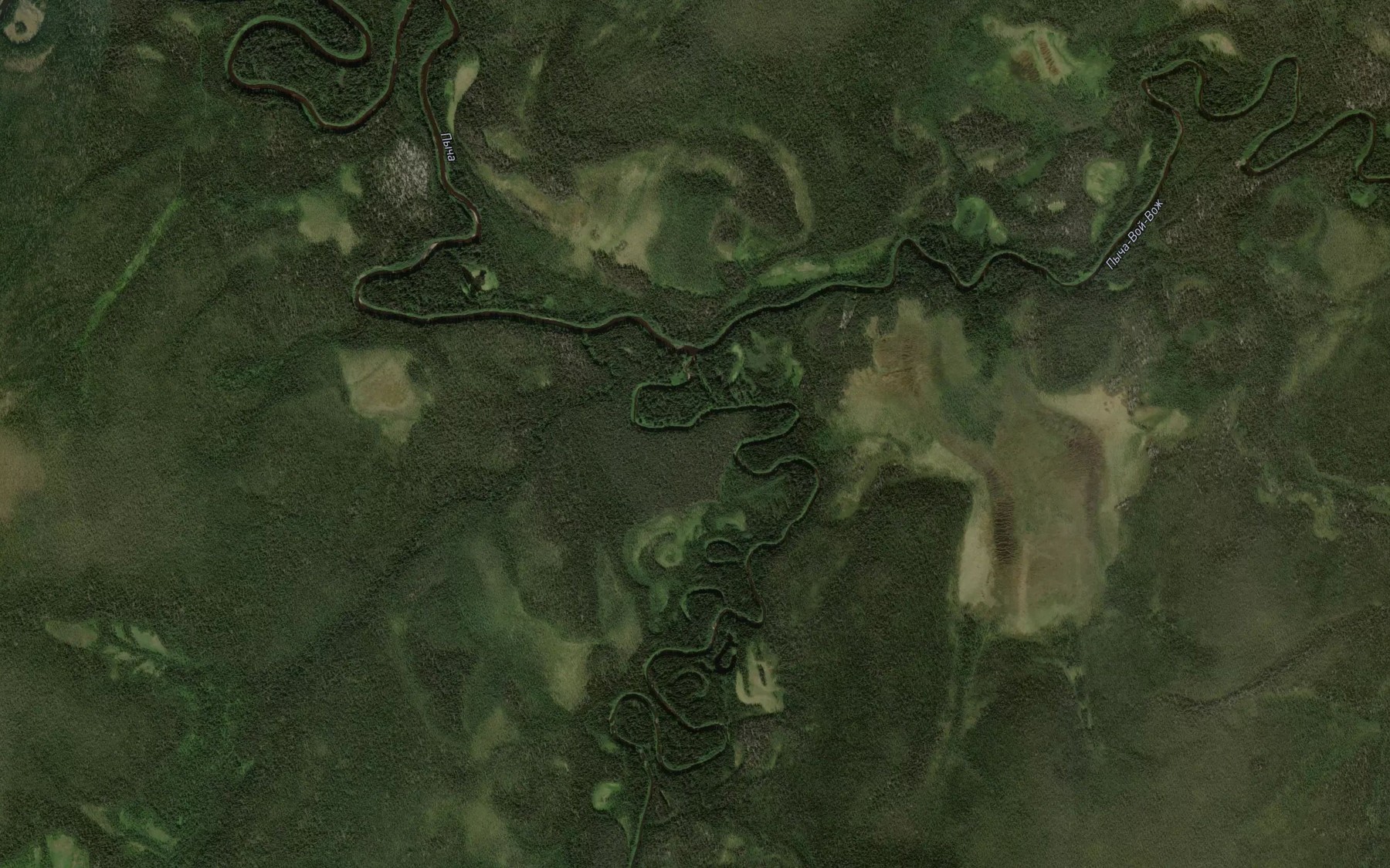 Satellite map of the Tarkoyta