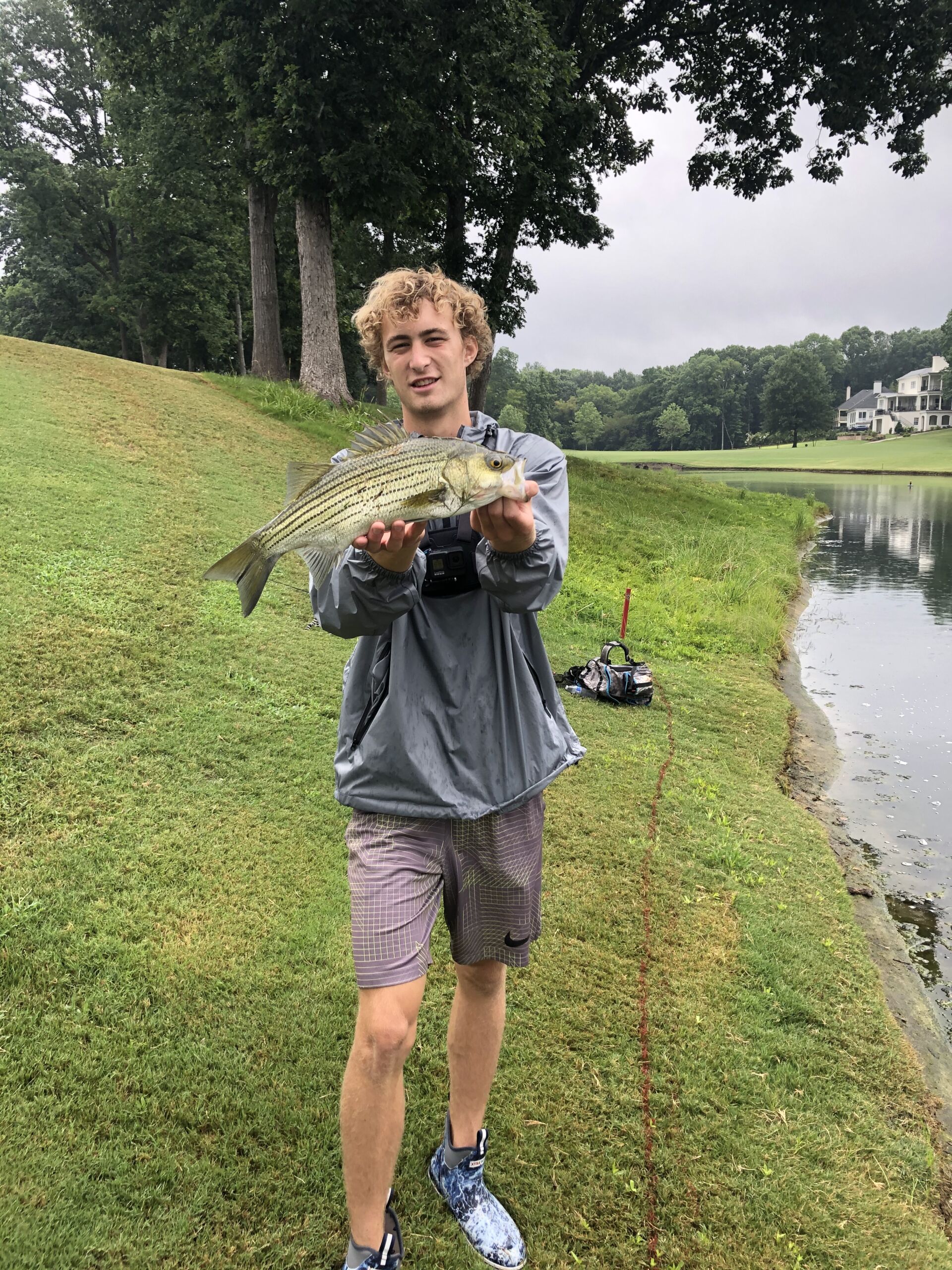 Fishing on the golf course