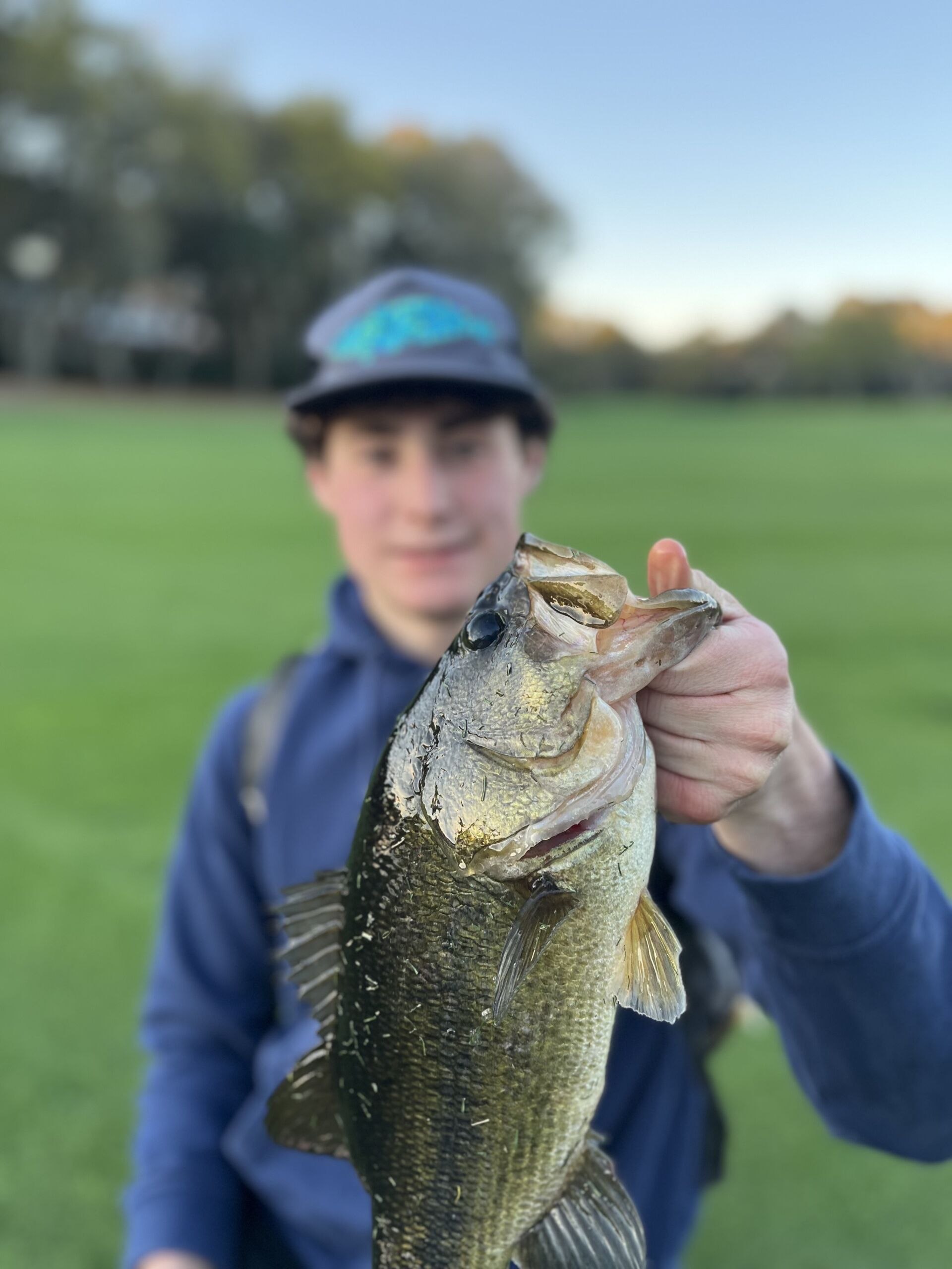 Bass fishing on the golf course